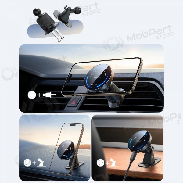 Automobilinis laikiklis-cargador Joyroom JR-ZS502 MagSafe 15W (air vent/dashboard) negro