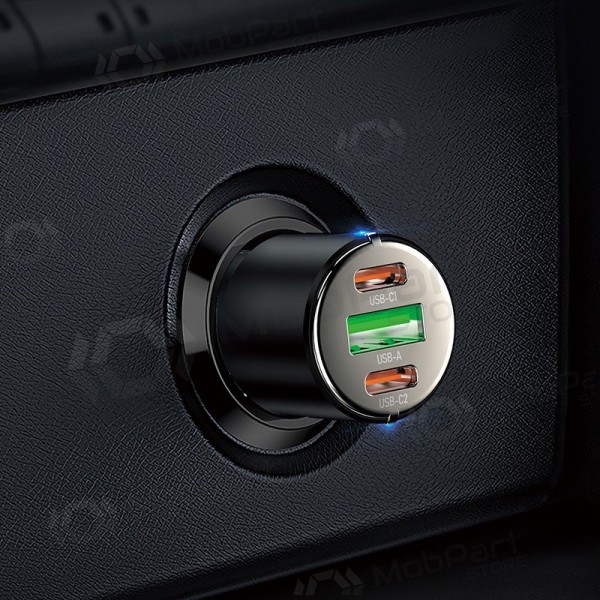 Cargador de coche Hoco NZ6 45 W PD 2x USB-C + USB-A negro