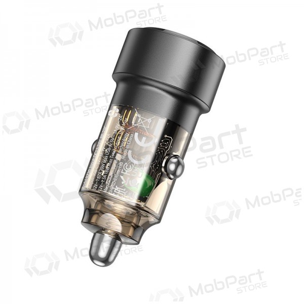Cargador automobilinis Borofone BZ20 PD20W+QC3.0 38W negro
