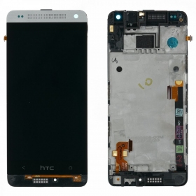 HTC One Mini (M4) pantalla (plata) (con un marco) (service pack) (original)