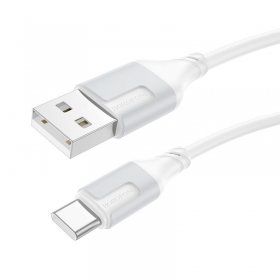 Cable USB-C Borofone BX101 USB-A a USB-C 1 m blanco