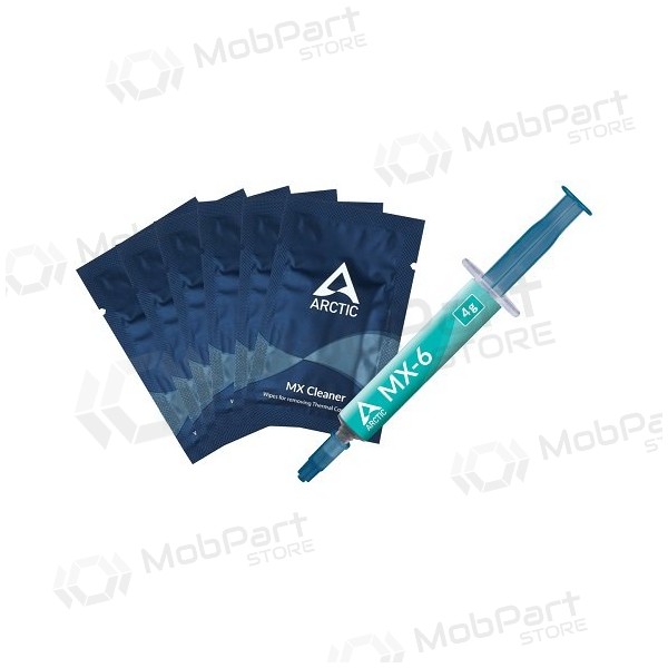 Pasta termica ARCTIC MX-6, 4g  su 6piezas. MX šluostėm