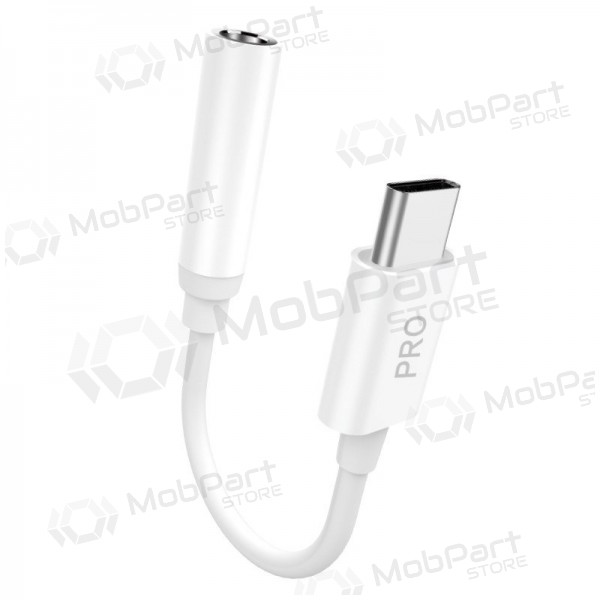 Adaptador de audio Dudao L16CPro USB-C a 3.5 mm blanco