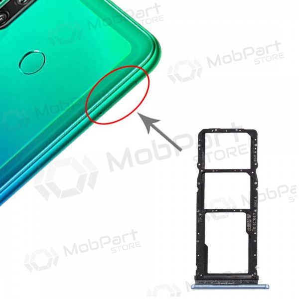 Huawei P40 Lite E Titular de la tarjeta SIM azul (Aurora)