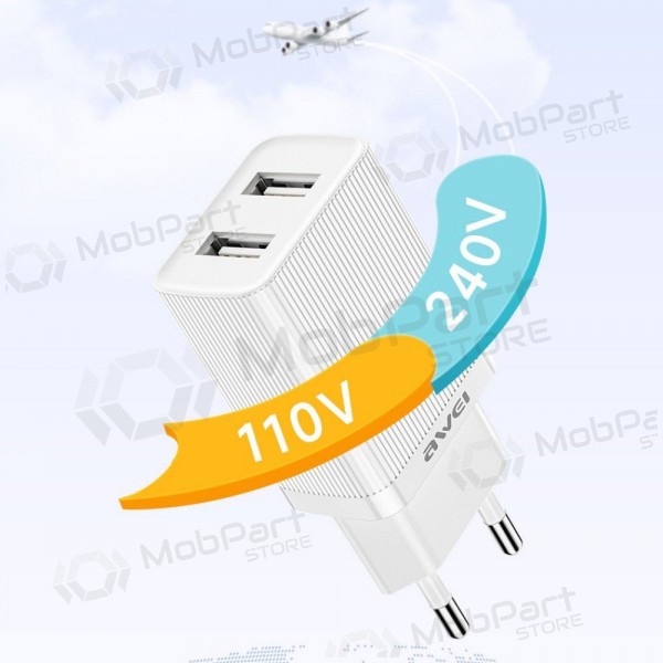 Cargador Awei C15-EU 2xUSB-A 10W blanco