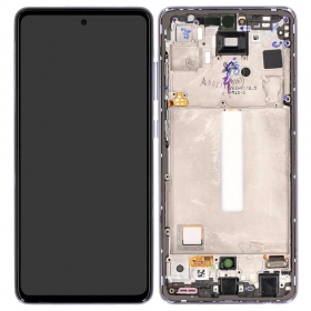 Samsung Galaxy A52S pantalla (violeta) (con un marco) (original)
