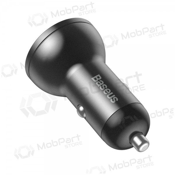Cargador de coche para teléfono Baseus Digital Display CCBX-0G 24 W 2x USB-A negro