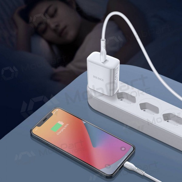 Cargador Dux Ducis C60-PD 20W + Type-C-Lightning (blanco)
