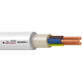 Cable de alimentación Lietkabelis NHXMH-J 3x2.5 mm² de cobre XLPE CPR Cca 300/500 V conductor sólido.