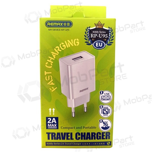 Cargador Remax RP-U95 10W USB-A blanco