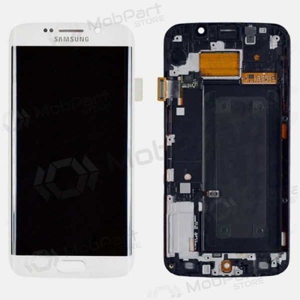 Samsung G925F Galaxy S6 Edge pantalla (blanco) (con un marco) (service pack) (original)