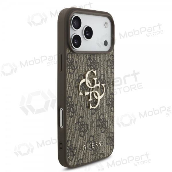 Funda para Apple iPhone 17 Pro Max - Guess PU 4G Metal Logo (marrón)