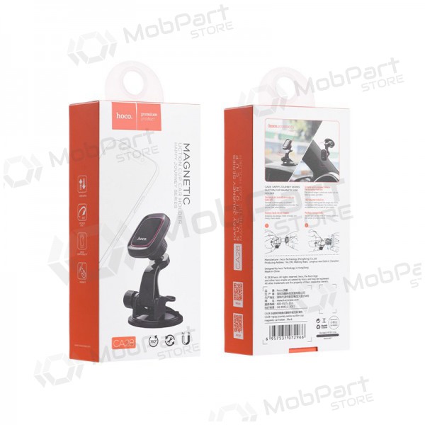 Automobilinis Universal telefono laikiklis Hoco CA28, mounted on the dashboard, magnetic, negro