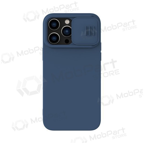 Apple iPhone 15 funda „Nillkin Silicone“ (azul oscuro)