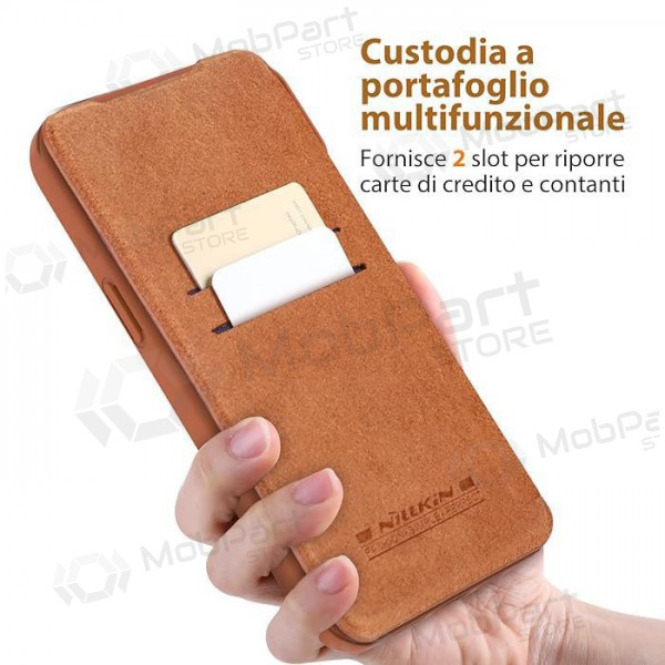 Funda para Apple iPhone 14 -Nillkin Leather- (marrón)