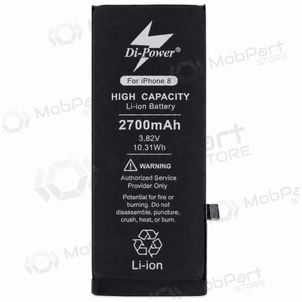 Batería Apple iPhone 8, acumulador Di-Power 2700 mAh (capacidad aumentada)