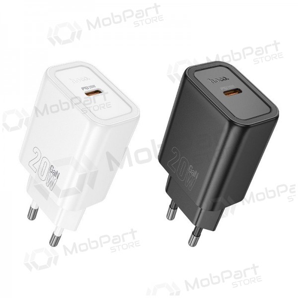 Cargador de teléfono Hoco N60 20 W GaN USB-C negro