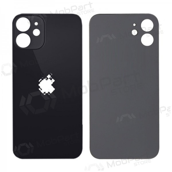 Apple iPhone 12 mini tapa trasera de la batería (negro) (bigger hole for camera) Apple iPhone 12 mini tapa trasera de la batería (negro) (bigger hole for camera)