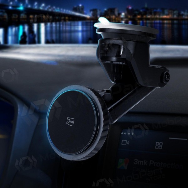 Soporte de teléfono para coche con carga inalámbrica 3MK Car MagCharger 15 W para salpicadero.