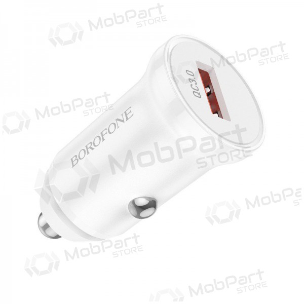 Cargador automobilinis Borofone BZ18 Quick Charge 3.0 18W (blanco)