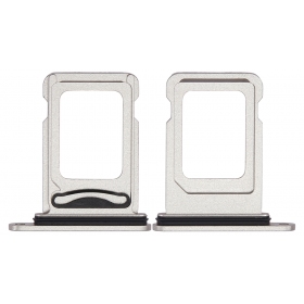 Soporte de tarjeta SIM para Apple iPhone 14, 14 Plus, Dual SIM (blanco)