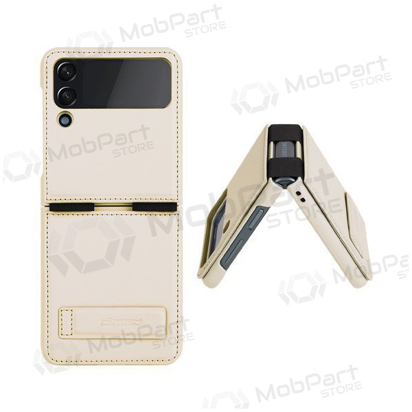 Funda para Samsung Galaxy Z Flip4 -Nillkin Leather- (dorado)