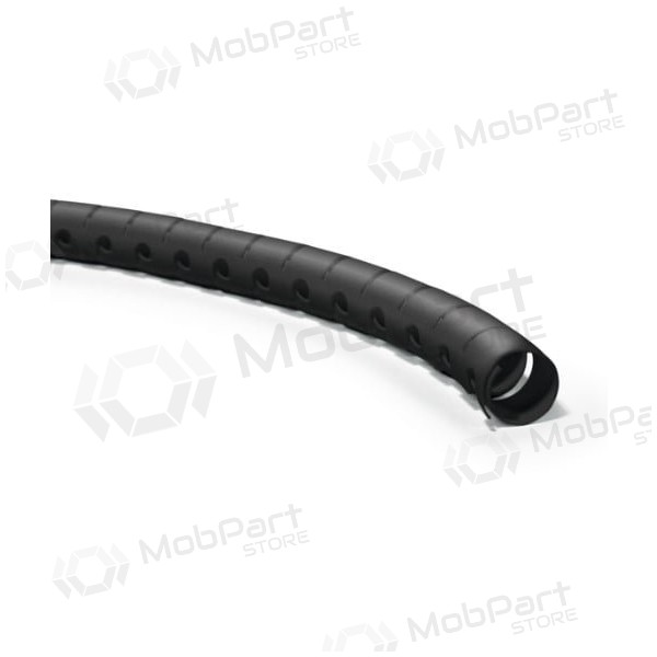 Vamzdis spiralinis kabelių apsaugai su įrankiu kabelių įvedimui D8 Hellermann Tyton HWPP8 (RITĖ 25m , negro)