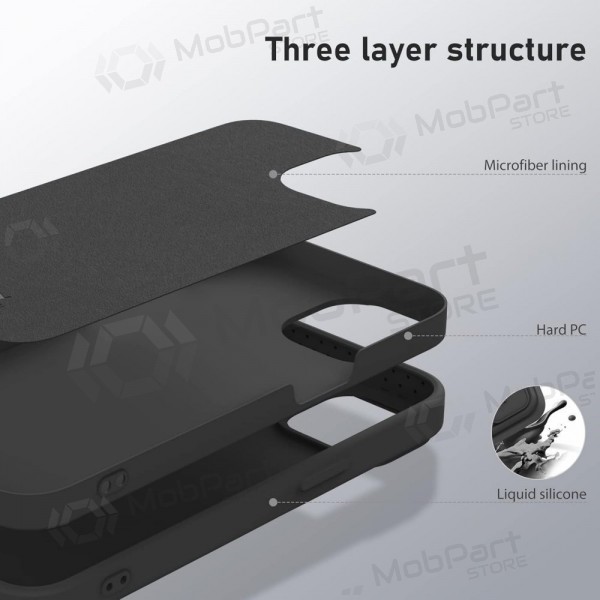 Apple iPhone 15 funda „Nillkin Silicone“ (negro)