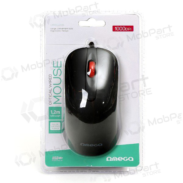 Ratón OMEGA OM-520 con cable (negro)