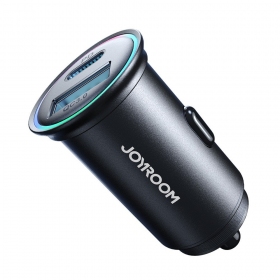 Cargador automobilinis Joyroom JR-CCN04 USB-C/USB-A 60W negro