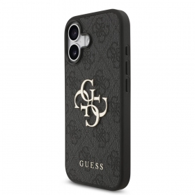 Funda para Apple iPhone 17 - Guess PU 4G Metal Logo (gris)