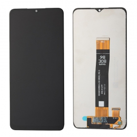 Ekranas Samsung A127 A12s 2021 su lietimui jautriu stikliuku Black ORG