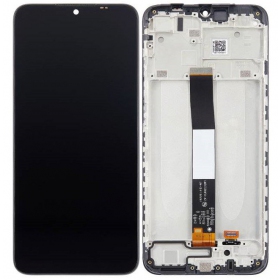 Xiaomi Redmi 9A / 9C / 9AT / 10A pantalla (negro) (con un marco) (Premium)