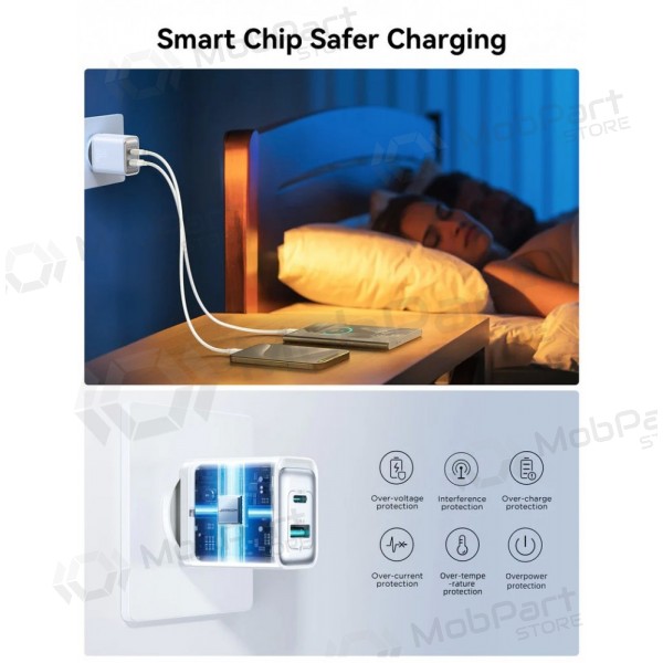 Cargador Joyroom JR-TCF15 USB-C/USB-A 30W blanco