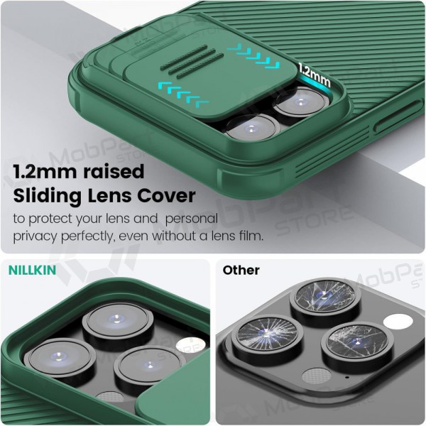 Apple iPhone 15 funda „Nillkin CamShield Pro“ (verde)