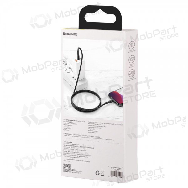 USB cable Baseus High Density Braided Fast Data PD 20W Type-C - Lightning 1.0m (negro) CATLGD-01