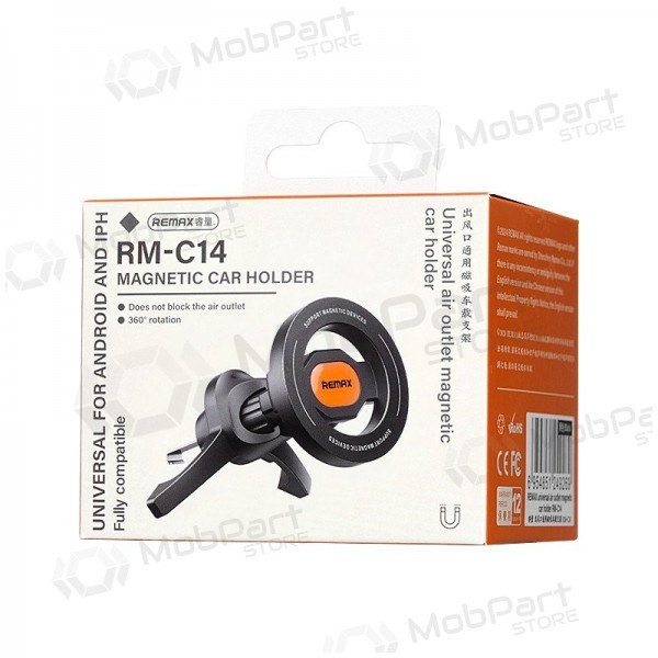 Soporte para teléfono de coche Remax RM-C14 MagSafe (air vent) negro