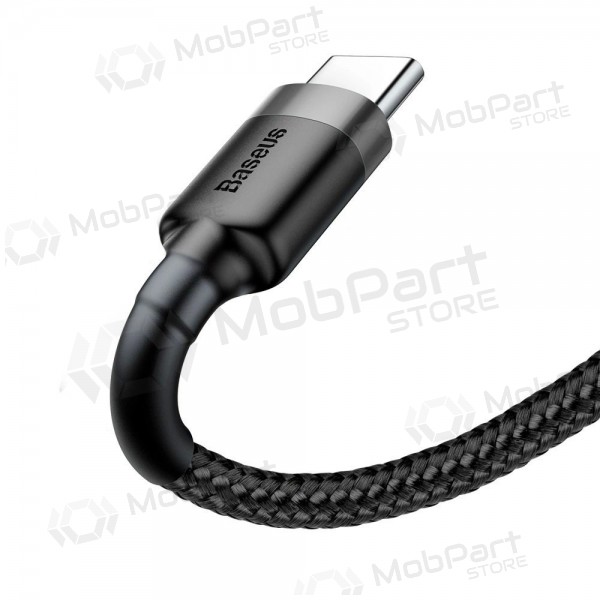 Cable USB Baseus Cafule Type-C 2.0m 2.0A (gris-negro) CATKLF-CG1