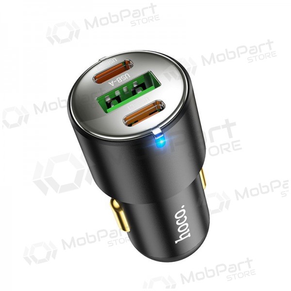 Cargador de coche Hoco NZ6 45 W PD 2x USB-C + USB-A negro