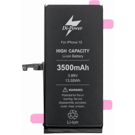 Batería Apple iPhone 15, acumulador Di-Power 3500 mAh (capacidad aumentada)