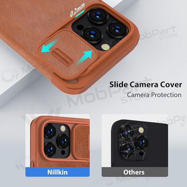 Funda para Apple iPhone 14 -Nillkin Leather- (marrón)