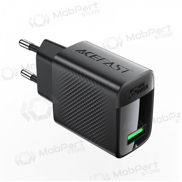 Cargador Acefast A90 18W USB-A negro