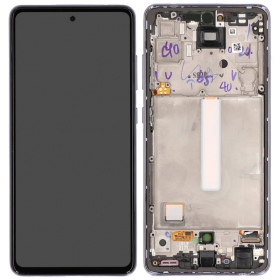 Samsung Galaxy A52 pantalla (violeta) (con un marco) (original)