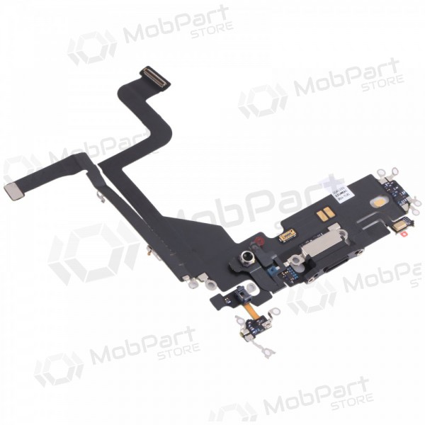 Conector de puerto de carga y micrófono para Apple iPhone 13 Pro (negro)