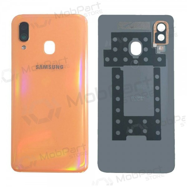 Samsung A405 Galaxy A40 2019 tapa trasera de la batería  (Coral Orange) (usada grade B, original)