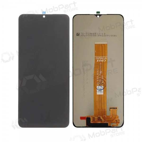 Ekranas Samsung A047 A04S 2022 su lietimui jautriu stikliuku Black ORG