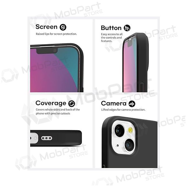 Funda para Apple iPhone 14 -Mercury Soft Feeling- (negra)
