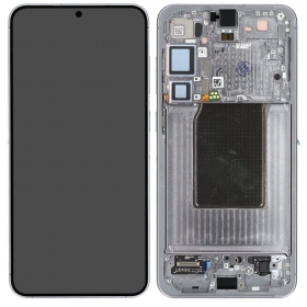 Pantalla para Samsung Galaxy S25+ (plateado) (con marco) (assembled service pack)