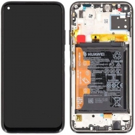 Huawei P40 Lite pantalla (negro) (con un marco y bateria) (service pack) (original)