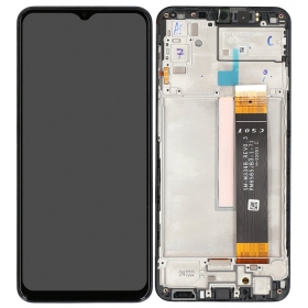 Ekranas Samsung M236/M336/E236 (M23 2022/M33 2022/F23 2022) su lietimui jautriu stikliuku y rėmeliu Black original